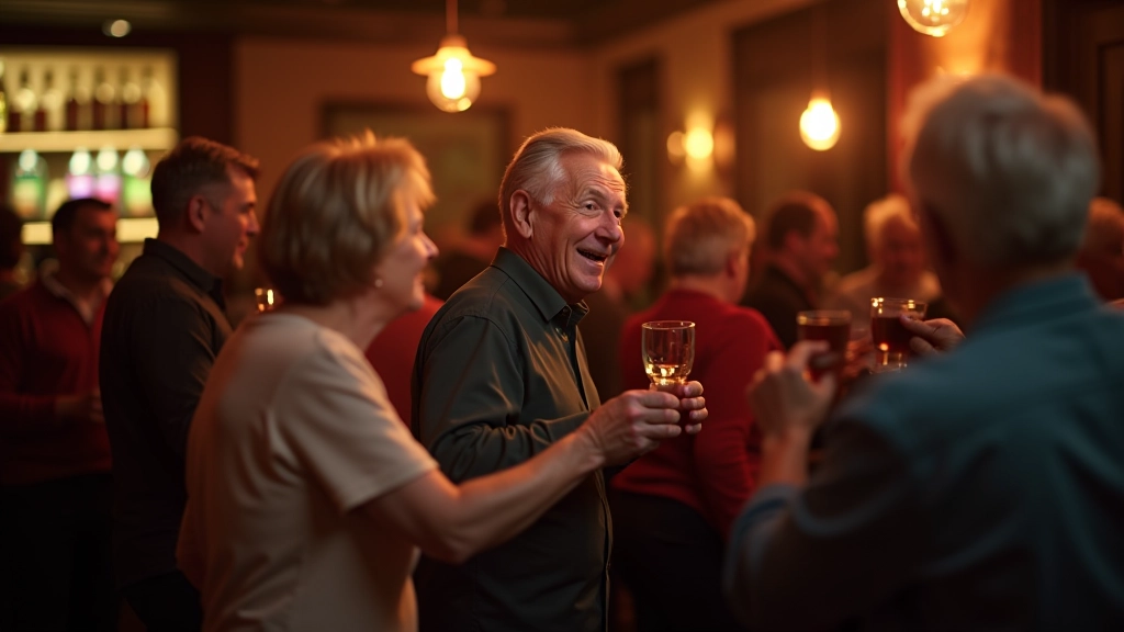 Evening social dance session with participants enjoying relaxed dancing in a traditional Galway pub setting